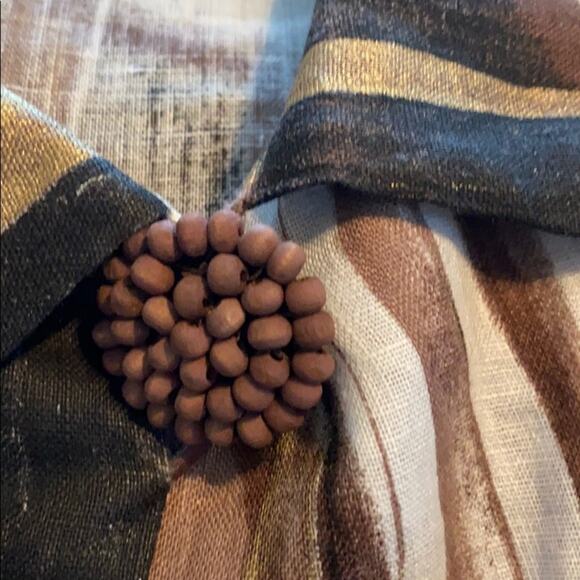 Elliott Lauren women’s 16 linen print cropped asymmetric jacket - Picture 3 of 8